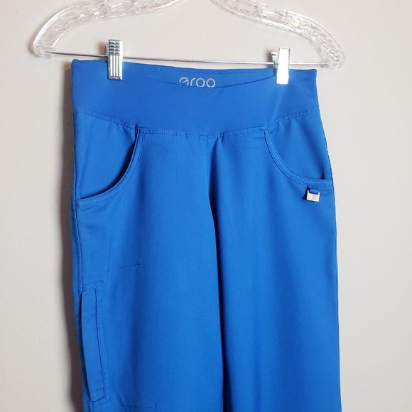 Ergo by Life Threads Royal Blue Slim Leg Scrub Pants XS Tall - Picture 2 of 8